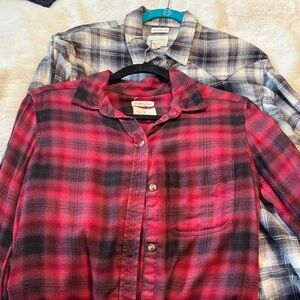 Red and Black Plaid Women’s Flannel Shirt